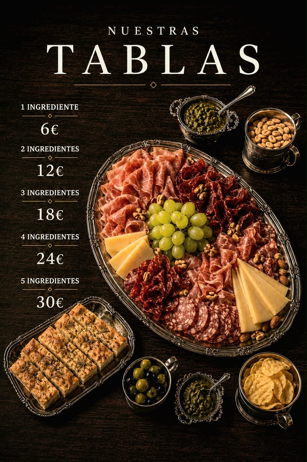 Nuestras Tablas — 1 a 5 ingredientes, desde 6€