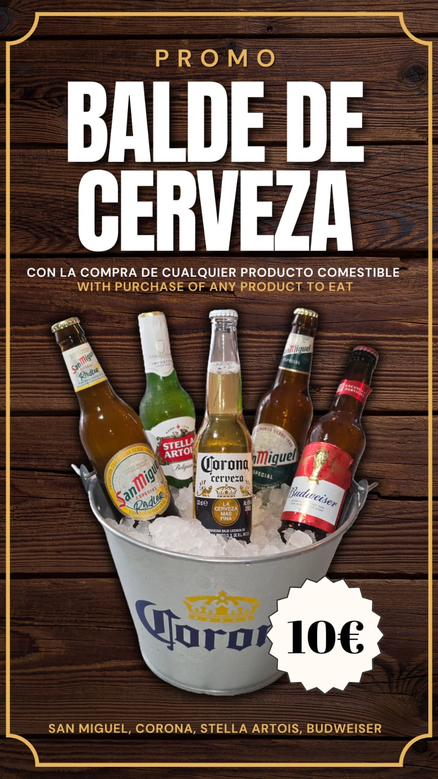 Promo Balde de Cerveza — 10€